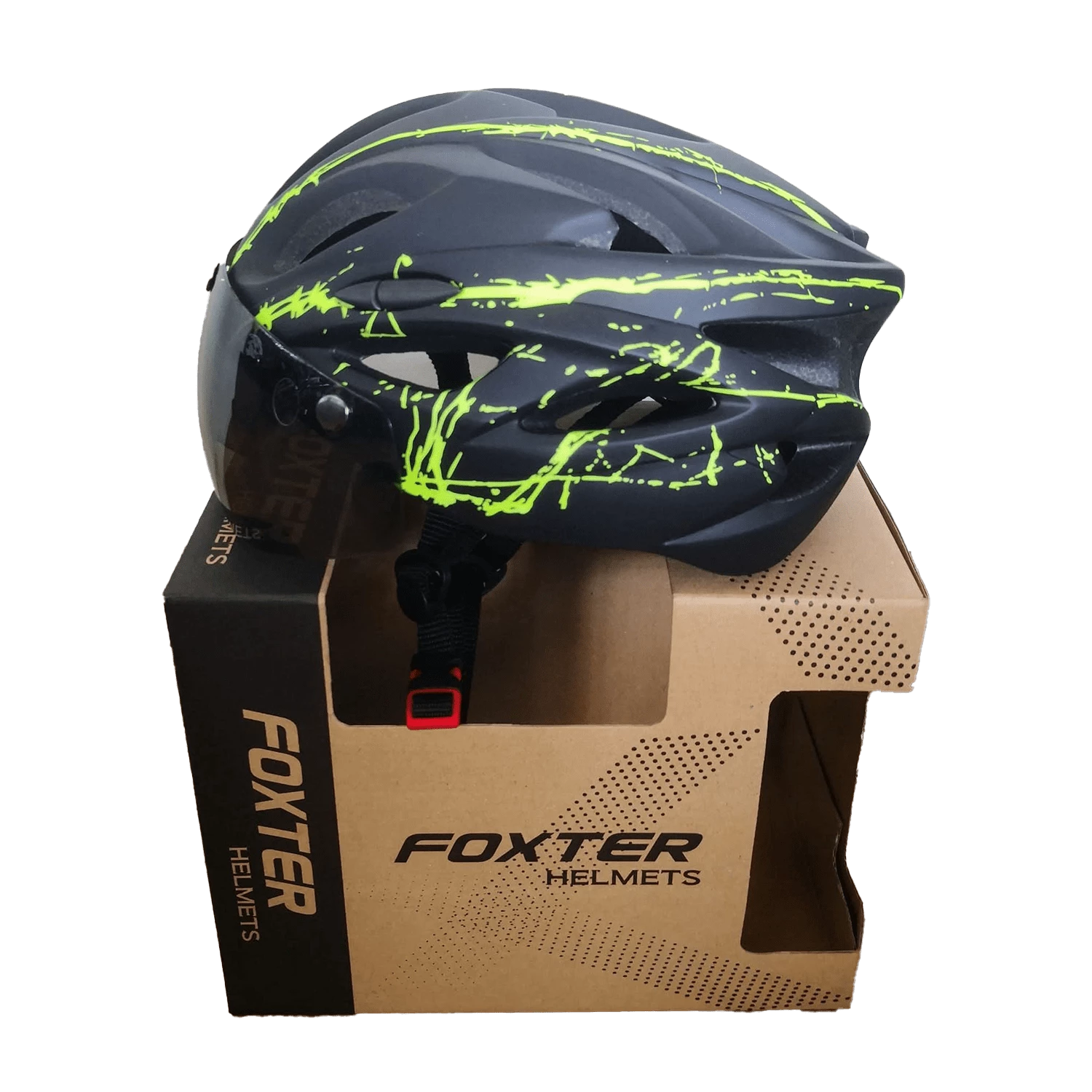 FOXTER Durable Adult Helmet with Sun Visor, and Detachable Magnetic Goggles - Adjustable Size - for man & women FTH005-img