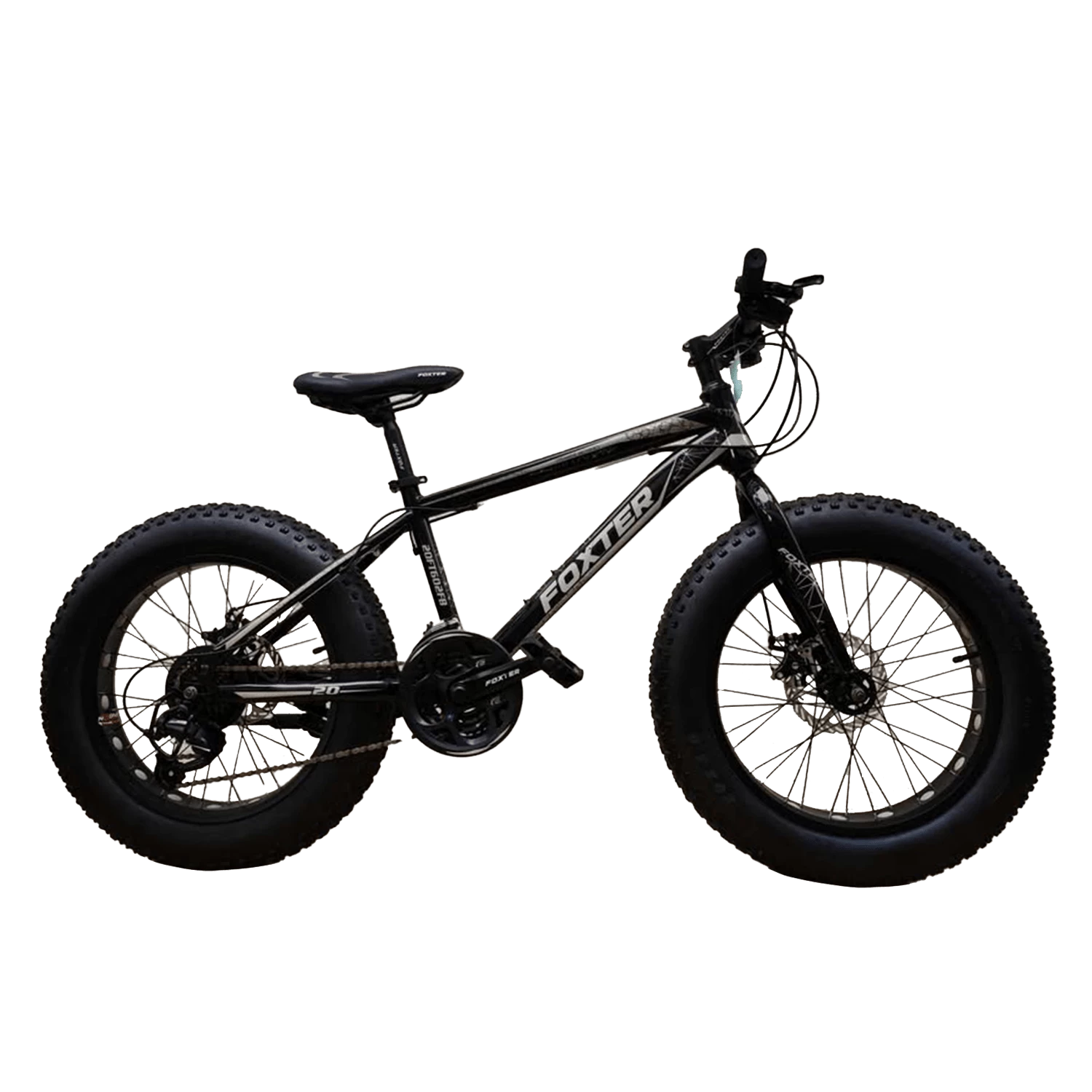 FOXTER 20 inch Fat Tyre Microshift Gear Mountain Disc Bike 21 Speed BFT20602FB-img